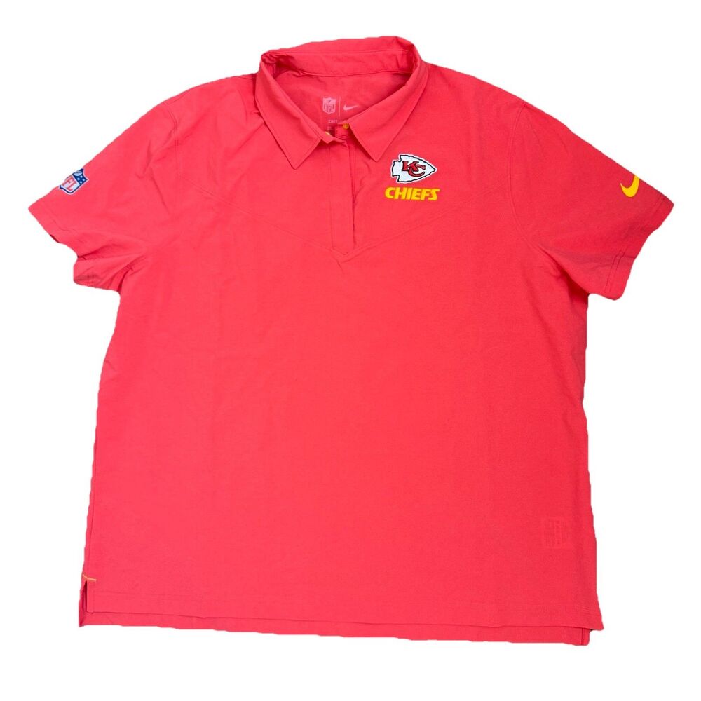 Nike Dri Fit Kansas City Chiefs Coach’s Polo Embroidered Logo Men’s Size XXL